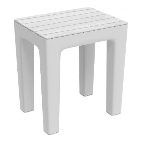 Feridras Sgabello bagno WOODY Bianco (38x29x41,5 cm) 130101
