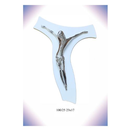 Geo's Crocefisso 22x16 cm Bianco e Silver 100 25