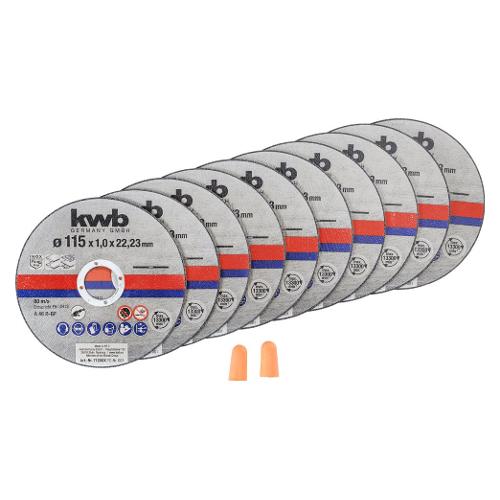 Kwb Disco taglio smerigliatrice Set 10 pz per metallo D. 115 mm 49712021