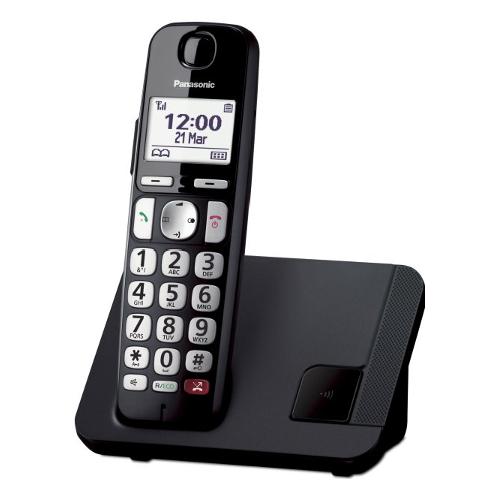 Panasonic Cordless Singolo Dect Black KX TGE250JTB