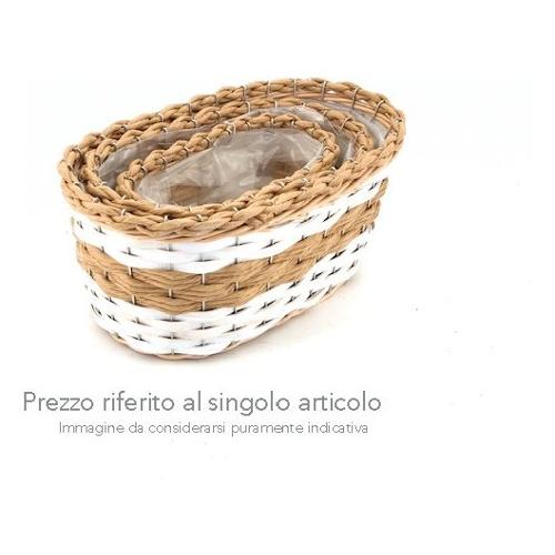 Dhg D.O.O. Cesto Fibra naturale (33x19,5x13,5cm) White brown 97306