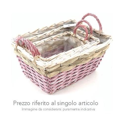 Cesta ARIANNA Portabiancheria con Coperchio Angora 58 x 38 x 33 cm