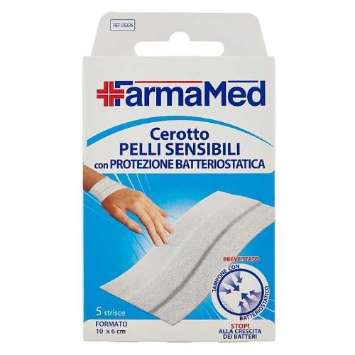 Farmamed Set cerotti 5 Pz. Pelli Sensibili Striscia Bianco (10x6 cm) 5326