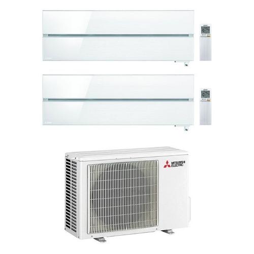 Mitsubishi Condizionatore fisso dual 3,5 + 3,5 Kw KIRIGAMINE Style Msz Ln Bianco perla MSZ-LN35VG2V, MSZ-LN35VG2V MXZ-2F53VF2