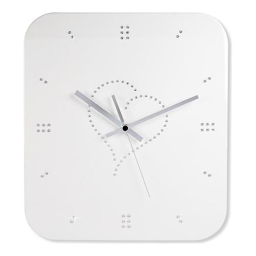 Elegant Gift Orologio da parete (36x40cm) Swarovsky Bianco EG09TSWH