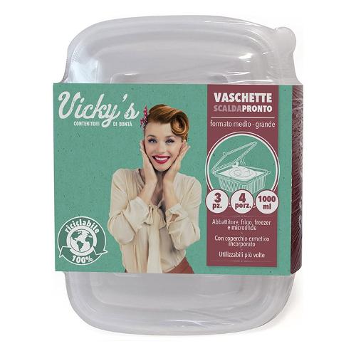 Virinnova Set vaschette monouso (1L) SEMPREFRESCO 3212002 (18,5x15x7,8 cm) 3pz