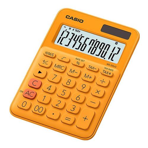 Casio Calcolatrice da tavolo MS SERIES Big Lc Display Arancio MS 20UC RG