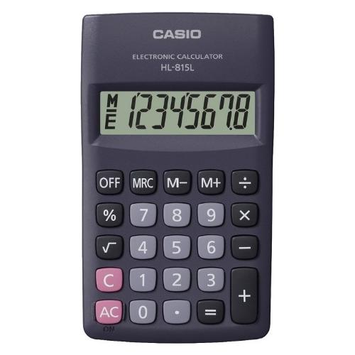 Casio Calcolatrice Tascabile HL SERIES Ampio Display Black HL 815