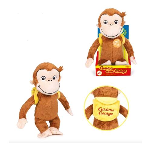 Acquista Curious George: Peluche Parlante Con Zainetto 30 Cm Originale