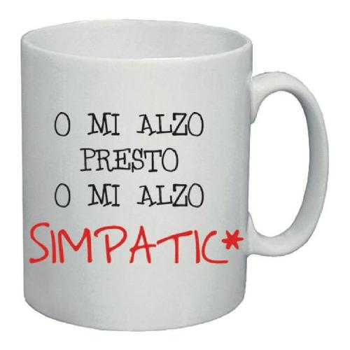 Marpimar Tazza mug Ceramica (325ml) O Mi Alzo Presto O Mi Alzo Simpatic* GOOD MORNING 21TT05