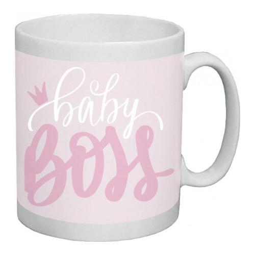 Marpimar Tazza mug Ceramica (325ml) Baby Boss GOOD MORNING Rosa e Bianco 20TT05