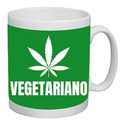 Marpimar Tazza mug Ceramica (325ml) Vegetariano GOOD MORNING Verde e Bianco 20TT24