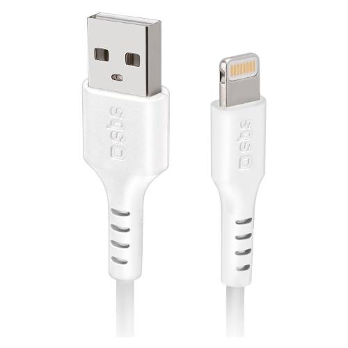 Sbs Cavo Lightning CHARGING DATA CABLE Certificato Apple Mfi White 1m TECABLEUSBIP589W