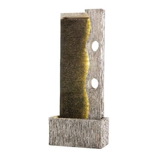 Kaemingk Fontana decorativa esterno con luce led Muretto Grigio (40x19x100 cm) 892523