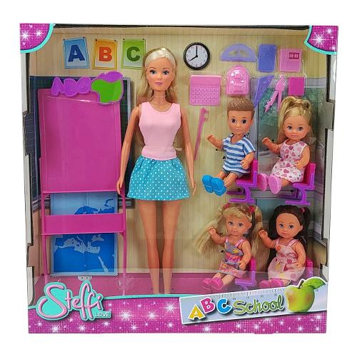 Simba Set bambola Scuola con 4 alunni STEFFI LOVE 105730472002