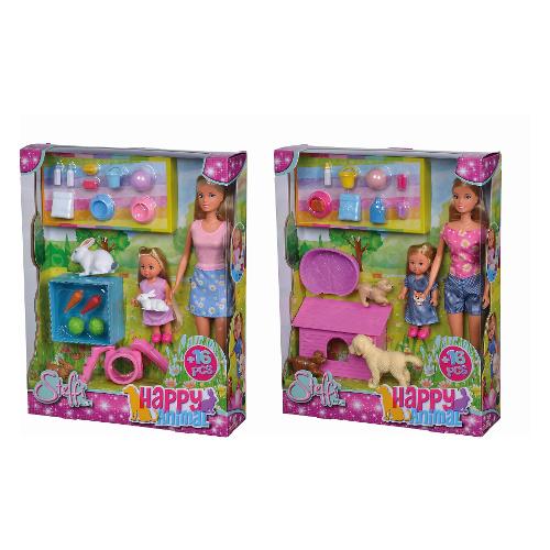 Simba Set bambola Happy Animal STEFFI LOVE Assortito 105732156