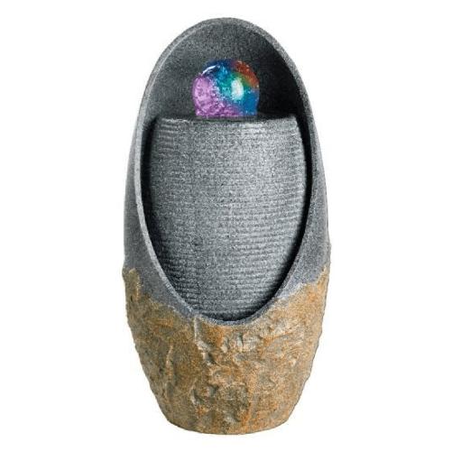 Kaemingk Fontana esterna con luce led SFERA OUTDOOR Grigio pietra (29,8x30,8x59 cm) 892583