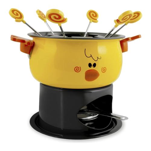 Home Set fonduta Antiaderente 11 pz Giallo e Nero 9702300