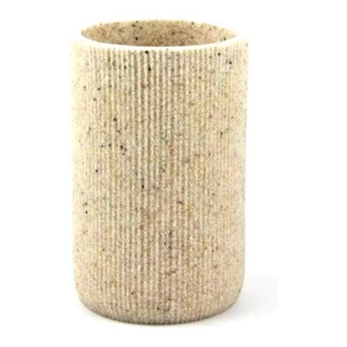 Amicasa Bicchiere porta spazzolino ROUND Sabbia (7x10,5 cm) BR21 103