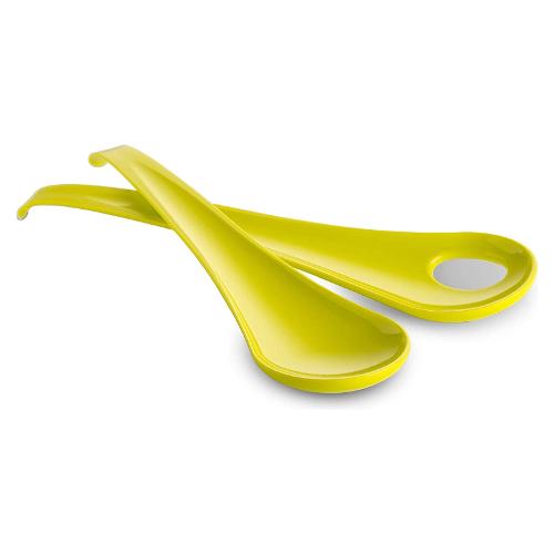 Omada Set posate insalata 2 pz Plastica (28cm) SANALIVING Verde acido S2030VA
