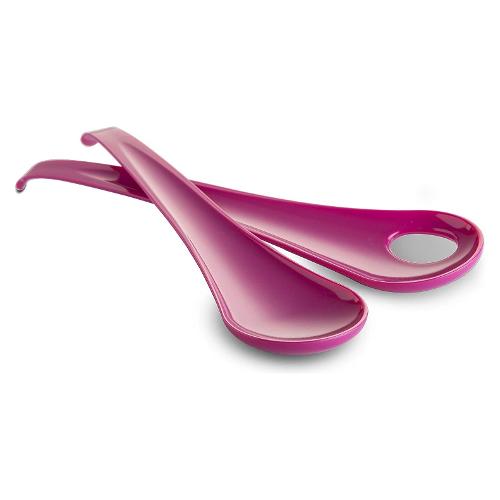 Omada Set posate insalata 2 pz Plastica (28cm) SANALIVING Fucsia S2030FX
