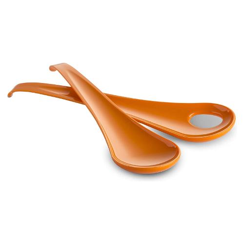 Omada Set posate insalata 2 pz Plastica (28cm) SANALIVING Arancio S2030AR