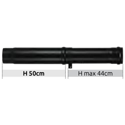 Save Fumisteria Tubo canna fumaria (8x50x94cm) telescopico PELLET LINE Nero opaco PN843