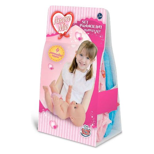 Grandi Giochi Set pannolini bambola 4 pz AMORE MIO GG71198