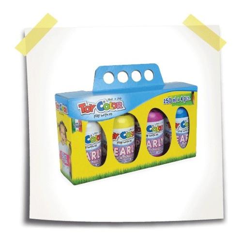 Toy color Tempera Colori assortiti perlati Box 4 pz 408