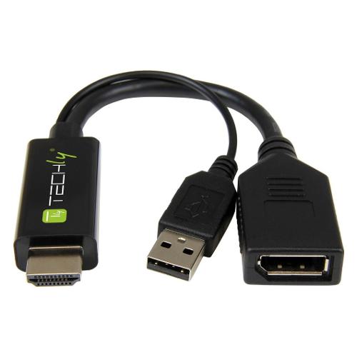 Techly Adattatore video Convertitore da Hdmi a Displayport Black HDMI DP12A60