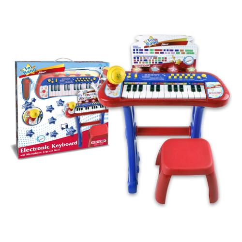 Bontempi Pianola 24 Tasti con Gambe e Sgabello TOY BAND 13 2410