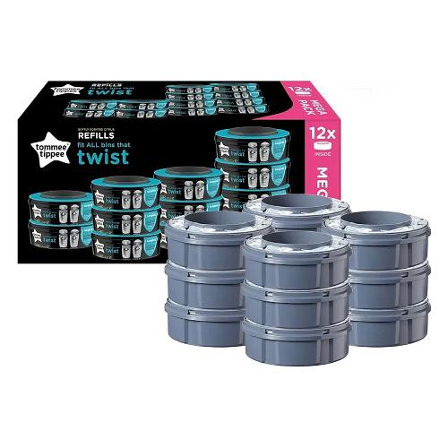Tommee Tippee Ricarica contenitore pannolini twist&click 12 pz Sangenic TWIST&CLICK 85102212