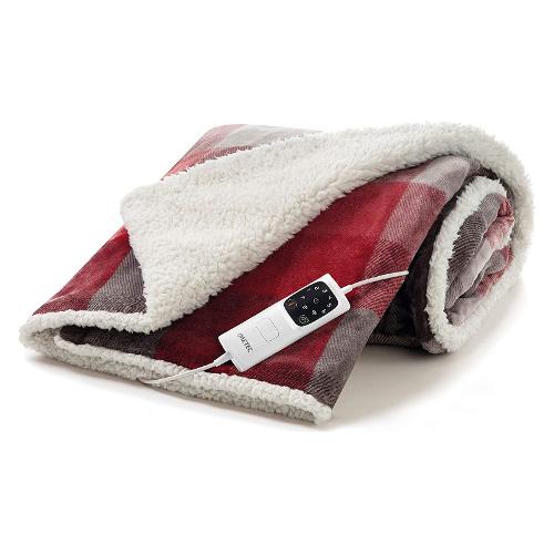 Imetec Coperta elettrica ADAPTO Velvet Tartan una piazza Rosso 16715 6 T