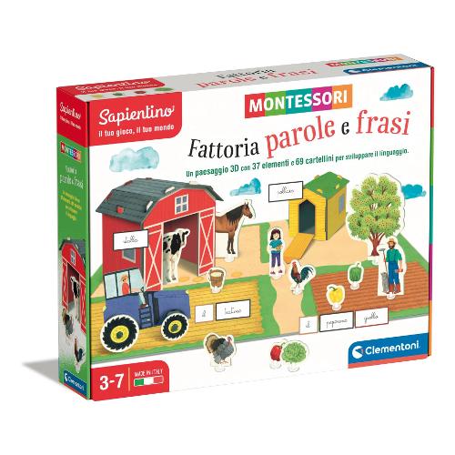 Clementoni Gioco educativo Fattoria Parole e Frasi MONTESSORI 16369