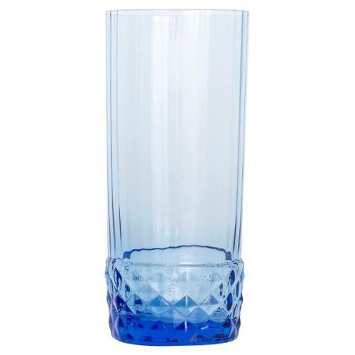 Bormioli Rocco Set bicchieri Bibita 6 pz Vetro (400ml) AMERICA 20'S Blu