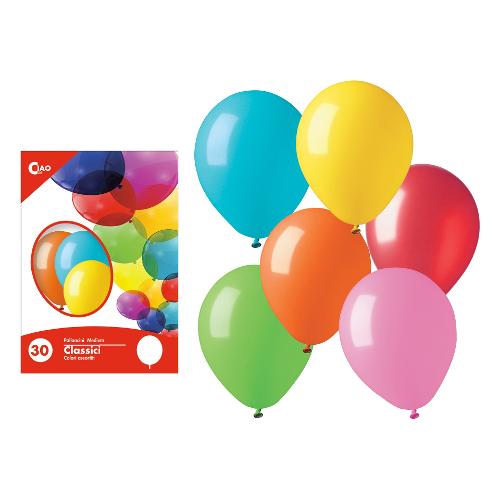 Ciao Set palloncini party Classici Colori assortiti (21 cm) 33314 30 pz