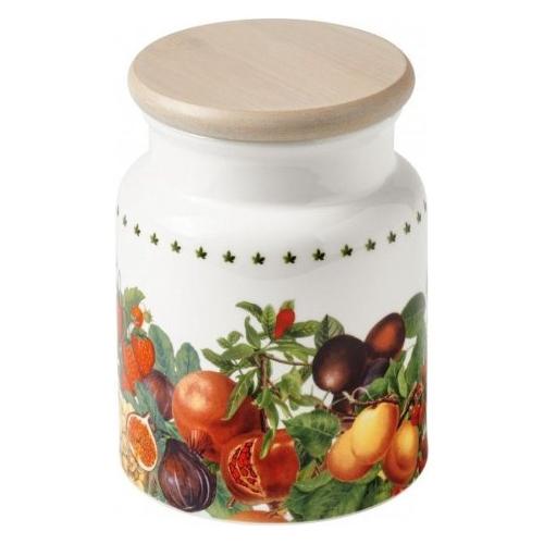 Brandani Barattolo (11x14cm) PRIMIZIE Bianco decorato 52235
