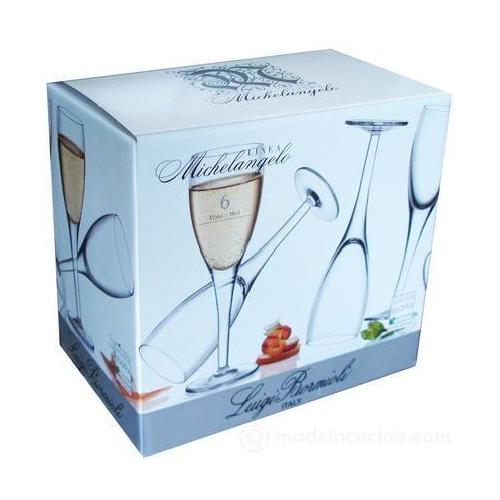 Bormioli Luigi Set calici Flute 6 pz (160ml) MICHELANGELO Trasparente 10282 02