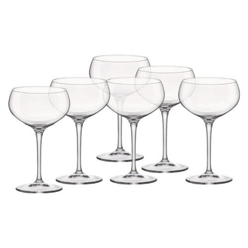 Bormioli Rocco Set calici Cocktail 6 pz Vetro (250ml) NOVECENTO Trasparente
