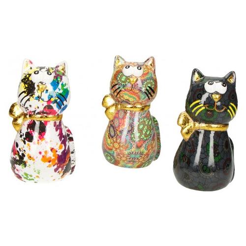 Brandani Salvadanaio Ceramica (8x7x14cm) Gatto Assortito 52243