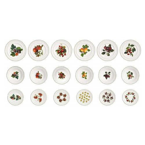 Brandani Servizio piatti Porcellana 18 pz PRIMIZIE Bianco decorato 52160