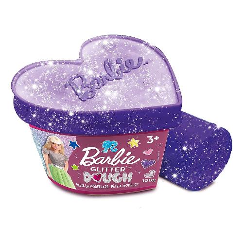Lisciani Pasta modellabile Dough glitter Vasetto 100gr BARBIE 88744