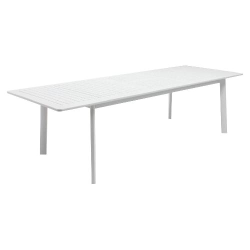 Amicasa Tavolo da esterno alluminio ATLANTA Allungabile Bianco (217-276x100x75cm)