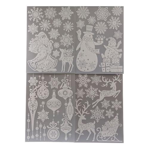 Kaemingk Vetrofania Bianco Glitter assortito (49x29 cm) 461592