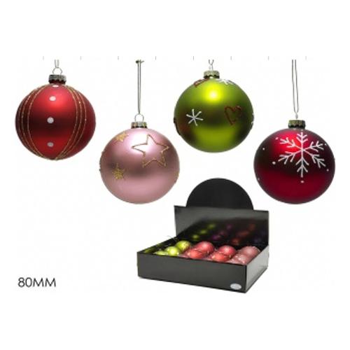 General Trade Pallina albero Natale (1pz-8cm) Vetro Assortito 416828