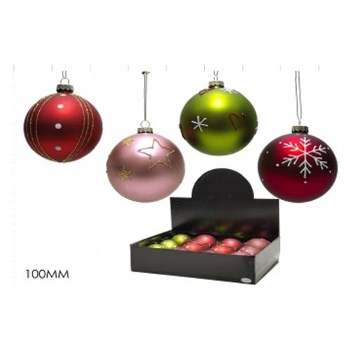 General Trade Pallina albero Natale (1pz-10cm) Vetro Assortito 416829