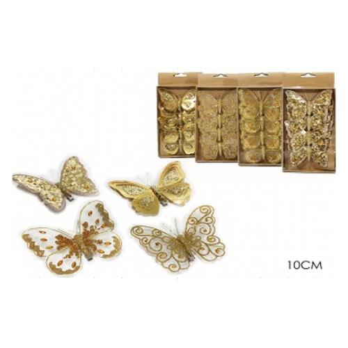 General Trade Farfalle (10cm) (4pz) Assortito Oro 429629A