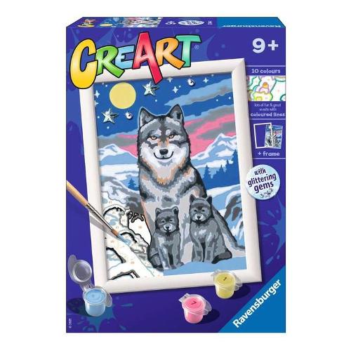 Ravensburger Set per dipingere Lupi al chiaro di luna CREART 20044