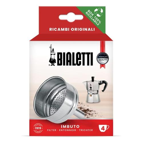 Bialetti Imbuto caffettiera 4 Tazze MOKA EXPRESS Alluminio 0800134