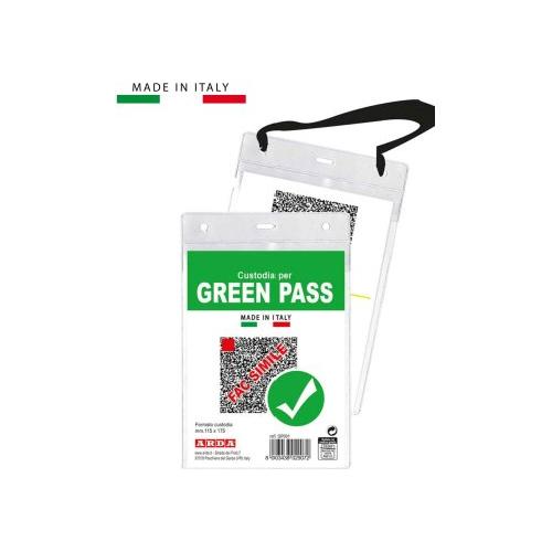 Arda Custodia documenti Porta Green Pass Trasparente GP001